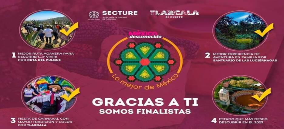 Tlaxcala, es finalista en 4 categorías de “Lo Mejor de México 2023”