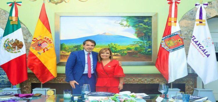 Gobierno de Tlaxcala y embajada de España acuerdan cooperación bilateral
