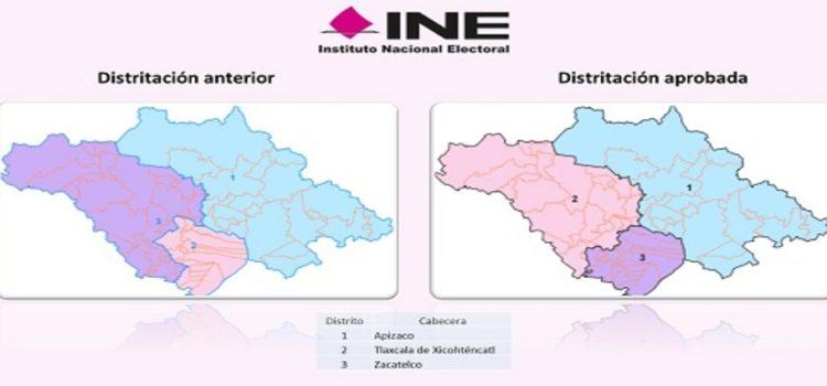 Opera una nueva “distritación” electoral federal en Tlaxcala