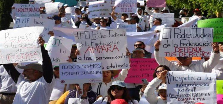 Trabajadores del Judicial Federal de Tlaxcala exigen respeto a la división de poderes