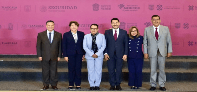 Gobernadora Delfina Gómez se reunió con sus homólogos de CDMX, Hidalgo, Tlaxcala y Puebla
