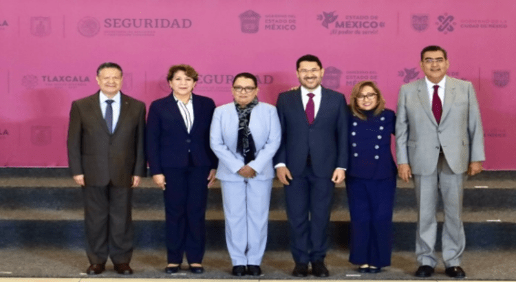 Gobernadora Delfina Gómez se reunió con sus homólogos de CDMX, Hidalgo, Tlaxcala y Puebla