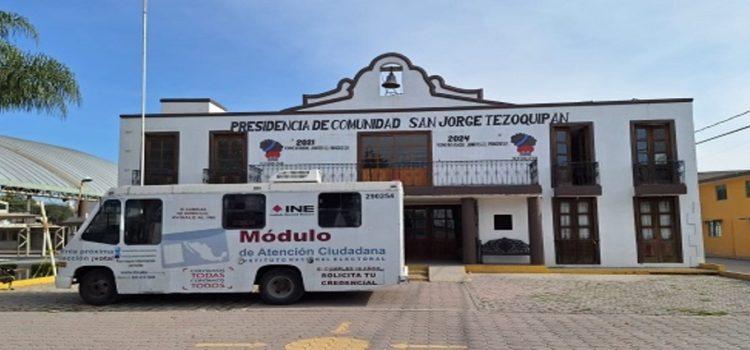 Módulos móviles del INE Tlaxcala pausan recorridos en localidades de Tlaxcala