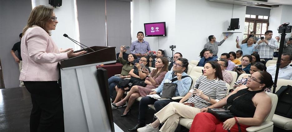 Rocío Nahle anuncia convenios de seguridad con Tlaxcala, Puebla y Oaxaca