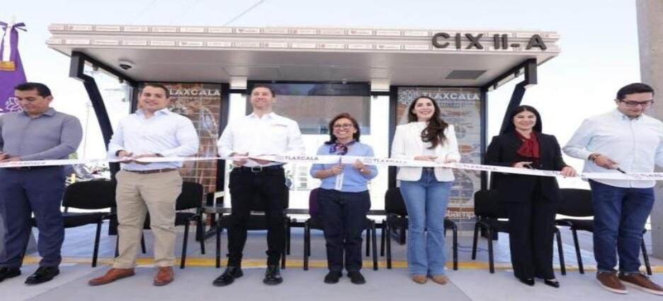 Estrenan el primer paradero inteligente del país en la Ciudad Industrial Xicohténcatl, Tlaxcala