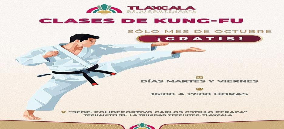 Ayuntamiento de Tlaxcala invita a clases de Kung Fu gratuitas