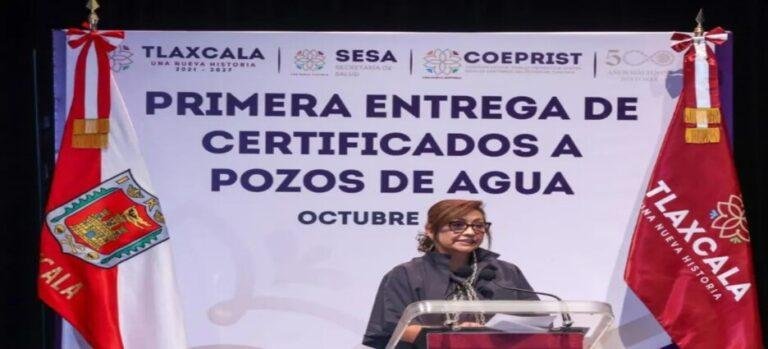 Certifican calidad del agua en sistemas de abastecimiento público de Tlaxcala