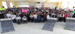 La Secretaría de Bienestar estatal entregó 3,550 calentadores en beneficio de tlaxcaltenses