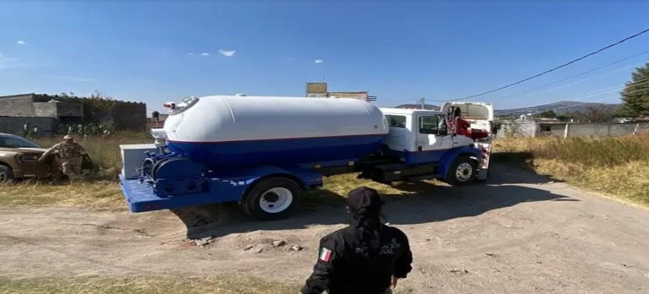 Desmantelan centro de almacenamiento ilegal de Gas LP en Apizaco, Tlaxcala