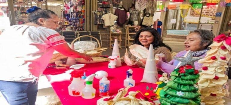 Como parte de su aniversario, organizan talleres navideños en Mercado de Artesanos de Tlaxcala