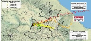 Pronostican posible caída de ceniza del Popocatépetl hacia Tlaxcala y Veracruz