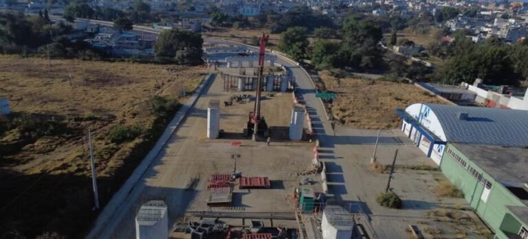 Reportan 42% de avance en el Distribuidor Santa Ana Chiautempan en Tlaxcala