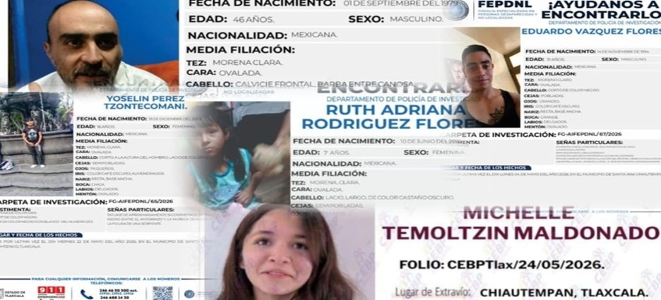 Se reportaron 21 personas como desaparecidas durante mayo en Tlaxcala