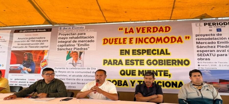 Locatarios de mercado en Tlaxcala exigen claridad sobre remodelación
